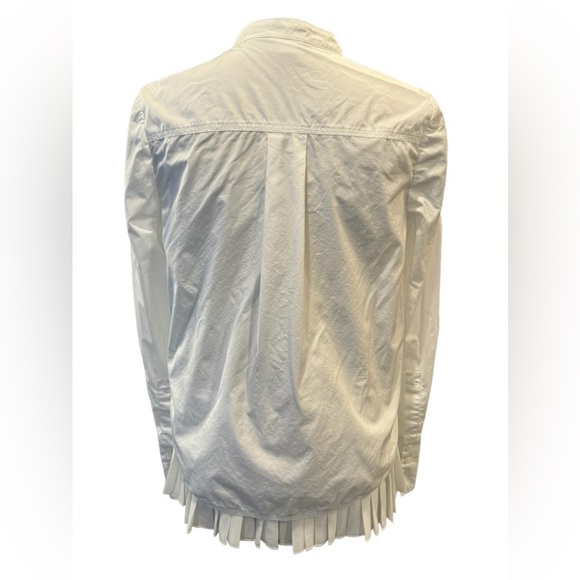 JASON WU GREY Long-Sleeve 2-in-1 Combo Poplin Top w/ Pleated Hem, Women's Size 6 - Picture 5 of 12